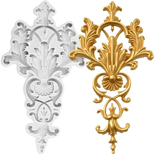 Lingzhi Baroque Fondant Molds Curlicues Scroll Lace Silicone Mold - color: Style P