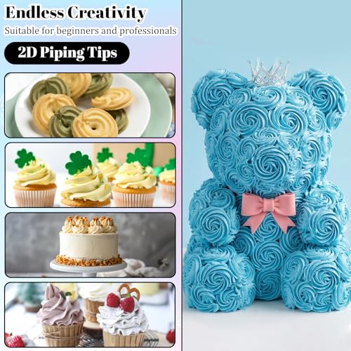 cobee Large Piping Tips Set 4 PCS, Stainless Steel Cake Decorating Tips