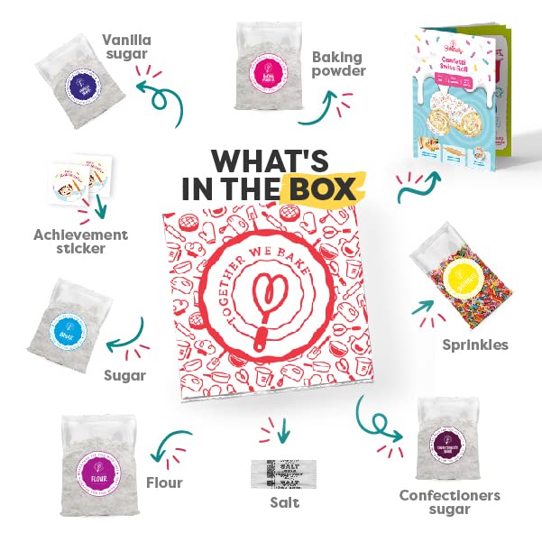 Baketivity Confetti Swiss Roll Kids Baking Kit with PreMeasured Ingredients - color: Confetti Swiss Roll