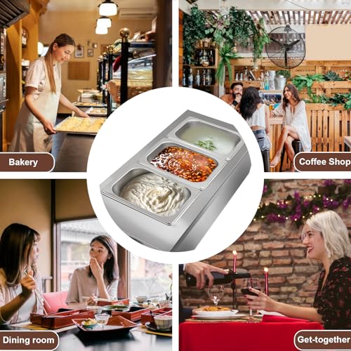 3 Tanks Chocolate Melting Pot, 1200W Commercial Chocolate Tempering Machine with Lid, Digital Temperature Control 86°f-185°f, 1.8QT x 3 Stainless Steel Tanks Food Warmer for Candy Cheese Sauce Making