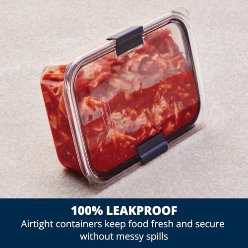 Rubbermaid Brilliance Large Food Storage Container, 9.6 Cup, BPA-Free, Leak-Proof, Clear - size: 9.6 cup