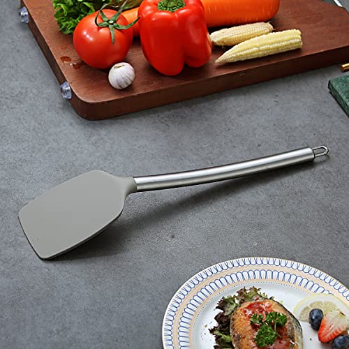 Berglander Spatulas, Non-stick Silicone Solid Turner,Barbecue Spatulas Turner For Cooking, Kitchen Dishwasher Safe, Easy to Clean - style: f. Solid Turner