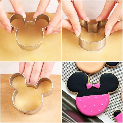 Mouse Cookie Cutter Sandwich Cutters Mickey Cutters for Kids DIY Lunchbox Bento Box Fruit Cutters Vegetable Cutters for Children Boys Girls, Pack of 8 (Cartoon Cookie Cutters Set) - color: Mickey Sets