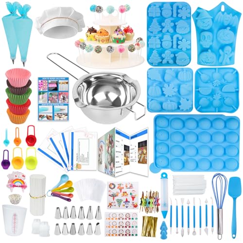 Cake Pop Kit Supplies with Halloween Christmas Cake Pop Mold Set