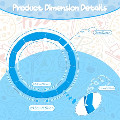 Adjustable Silicone Pie Crust Shield, Reusable for Baking - color: Blue