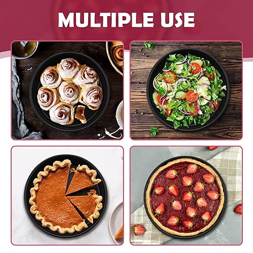 E-far 8 Inch Cake Pan, 3PCS Nonstick Stainless Steel Baking Cake Pans Tins - size: 8 Inches