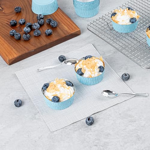 Restaurantware Pastry Tek 3 oz Round Blue Foil Ramekin Cups, 200 Count - color: Blue
