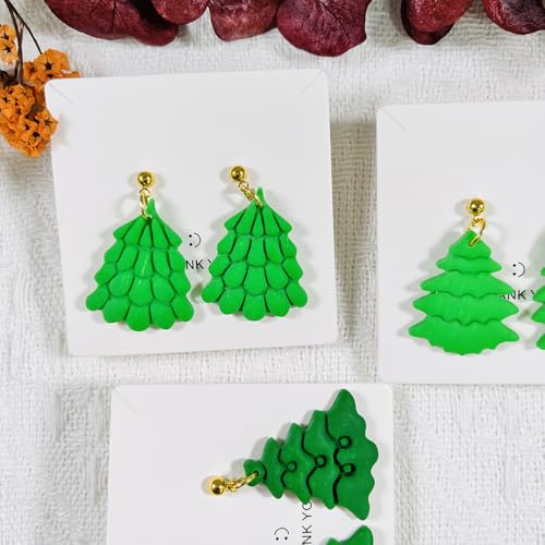 Xaekicr Christmas Tree Polymer Clay Cutters – 3 Style Clay Cutters for Holiday Earrings, Christmas Clay Tools for Polymer Clay Jewelry and Crafts - color: U color
