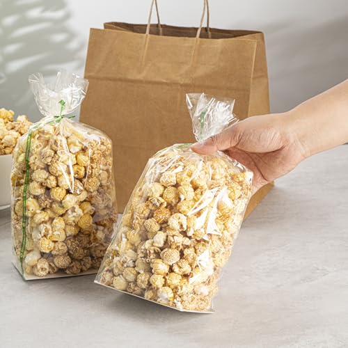 Resturantware Plastic Gusset Bags 100 Count 5" x 3" x 12" Wicker Dispensing Bottom Gusset Clear Plastic Bags Heat Sealable For Sourdough Bread Cookies Pastries Rolls For Home Bakers And Bakeries - size: 5" x 3" x 12" - Wicker Dispensing