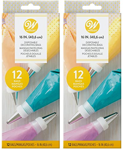 Wilton Disposable 16-Inch Decorating Bags (2 Pack) - size: 16" 2 count