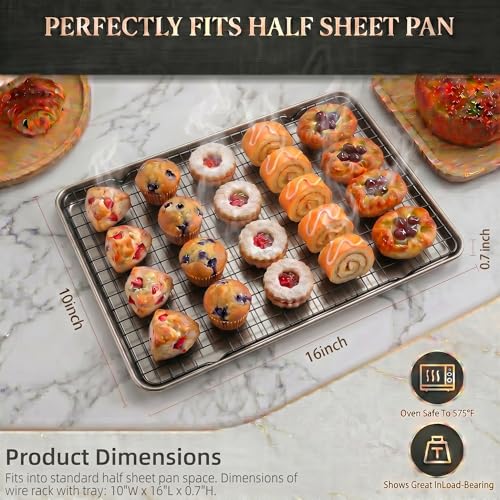 Cooling Racks for Cooking 2-Pack, 10" x 16" - color: Cooling rack*2