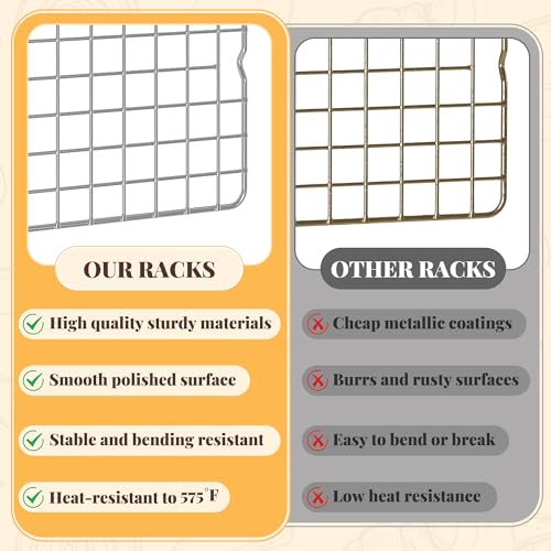 2 PCS Grid Wire Baking Cooling Racks, 10" x 15", Silver - color: Silver, size: 10“ x 15”-2 Pack