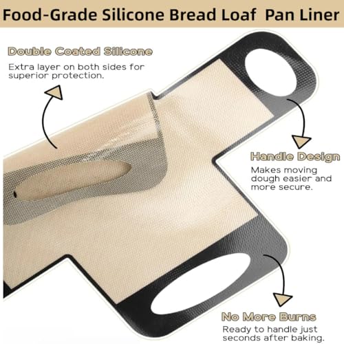 9x5 Loaf Pan Liners Silicone Bread Sling, Silicone Sourdough Bread Loaf Pan