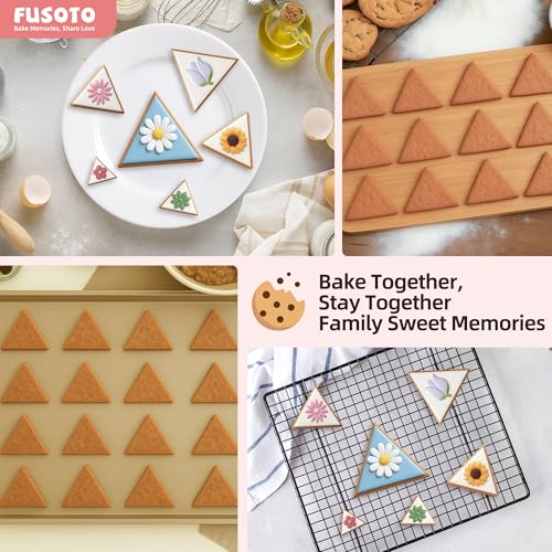 FUSOTO 6PCS Triangle Cookie Cutter Set - Triangle Shaped, 1.5-4 Inch - color: Triangle