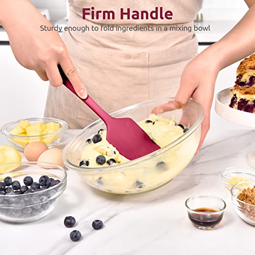 U-Taste Silicone Large Spatula, 600ºF High Temp Bowl Scraper, 11.38in, Red - color: Red, size: 11.38 in (large spatula)