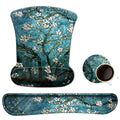 ToLuLu Keyboard Wrist Rest Pad Ergonomic Mouse Pad Set, Gel Mousepad for PC - color: Van Gogh Painting