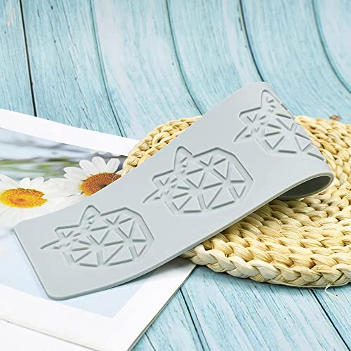 TUKE 3D Hollow Lace Fondant Molds Fruits Leaf Shape Lace Mat Party Cake Decoration Tool Cupcake Mat Silicone Molds for Polymer Clay Chocolate Baking Gummy Mould (Strawberry_10.8x3.2x0.08inch_E) - size: Strawberry_10.8x3.2x0.08inch_E