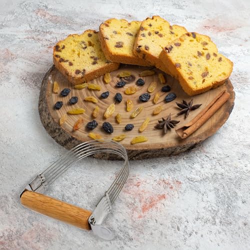 Mrs. Anderson’s Baking 6-Wire Pastry Cutter and Dough Blender, Stainless Steel with Wood Handle - style: Wire Pastry Blender, Wood Handle