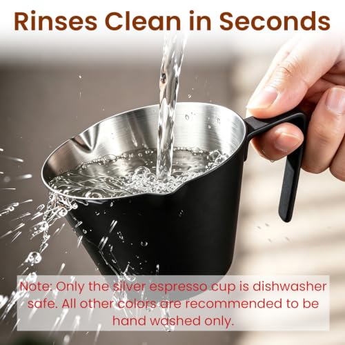 4 Pc Stainless Steel Espresso Shot Cups, 3.4oz/100ml, Black - color: 12_ Black 4pcs