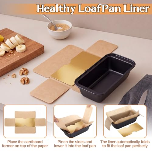 2 Pack Nonstick Loaf Pan Set, 9 x 5 Inch Carbon Steel Bakeware