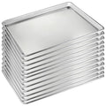 12 Pack Half Size Baking Sheet Pan Set, Aluminum Commercial Quality Cookie Sheet for Baking or Roasting, Large Thick Baking Tray Prevents Warping, 13" × 18" Cookie Tray Pan - size: 12pk Half Sheet