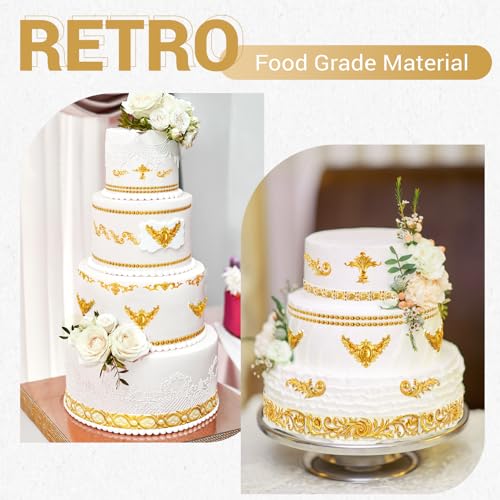 JOERSH Baroque Silicone Fondant Molds, 3Pcs - style: Baroque