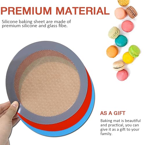 Round Silicone Baking Mat for 8 Inch Cake Pan, 3 Pack - size: 3 Pack-Round-8 Inch