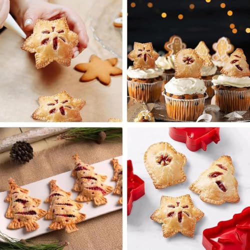 Holiday Mini Hand Pie Molds Set, Food-Grade ABS Non-Stick Maker (A+C-6Pcs) - color: A+C-6Pcs