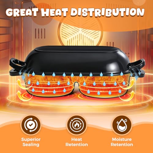 Mini Double Dutch Oven for Sourdough Bread Baking, 2.6QT (Black) - color: Black