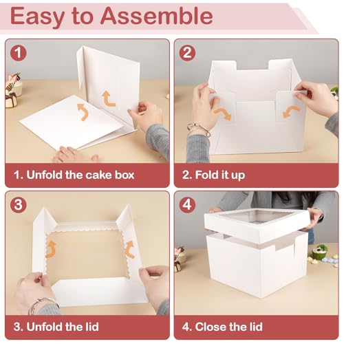 Svalor 12 in Cake Box with Board, Cake Carrier Holder Container