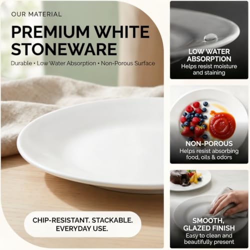 SparkWorks 3 Tiered Cake Stand, Tea Party Serving Platter, Dessert and Cupcake Stand, Metal Tiered Serving Stand Includes Three Premium White Stoneware Plates - size: 8.5 inch