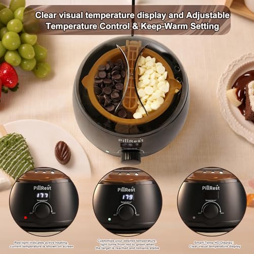 Chocolate Melting Pot, Electric Fondue Pot Set for Candy Melts & Cake Pops - color: Black