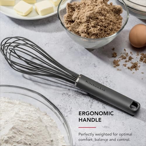 KitchenAid Silicone Whisk - color: Charcoal Gray