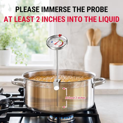 TempPro Candy Thermometer with Pot Clip, Oil Thermometer for Frying