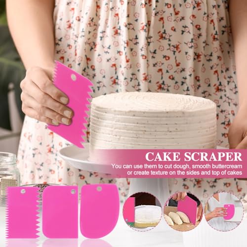 Cake Leveler & Slicer, Adjustable Cake Cutter Slicer Leveler - color: Rose Red