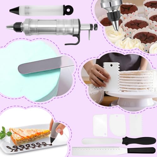Frosting Piping Tips Kit, 34Pcs Stainless Steels Cake Decorating Tools