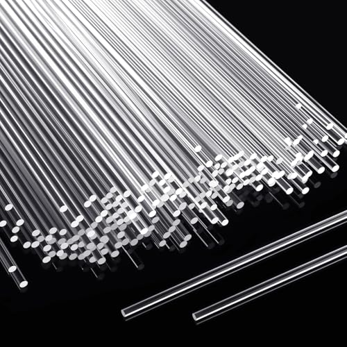 Zopeal 200 Pcs Acrylic Lollipop Stick Cake Pop Rod, 10 x 0.12 Inches, Clear - size: 10 x 0.12 Inches