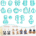 Tainsky Halloween Clay Cutters - 21 Shapes for Polymer Clay Cutters for Earrings（E） - color: Set E