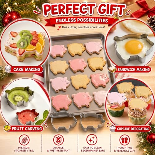 Cookie Cutters, 5 Pack (Pig) - style: Pig