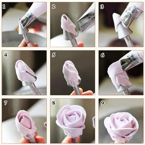 Cake Flower Nail Lifters Set - Stainless-Steel Baking Tools,6 Pcs,Icing Flowers Decoration (14 PCS) - size: 14 PCS