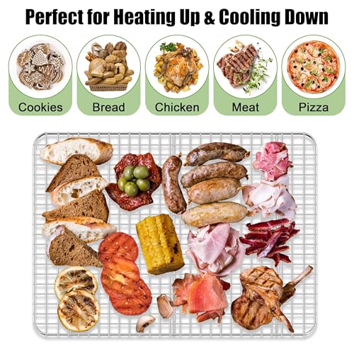 Homikit Stainless Steel Large Cooling Racks Set, 15.3x11.3 Inch, Rust Free - size: 15.3" x 11.3"