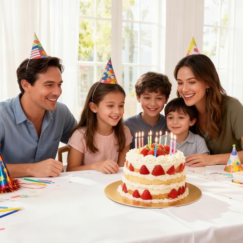 Gold Cake Boards 4 Pack, 6 8 10 12 Inch Round Cardboard Cake Base - color: Gold