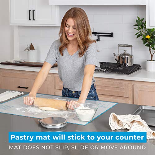 Silicone Pastry Mat XXL, Extra Large Dough Rolling Mat for Baking & Pizza