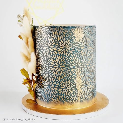 Lacupella Cake Decorating Stencil for Tall Buttercream Cake, Royal Icing, Ganache, Paint, Airbrush (KRISAN) - style: KRISAN