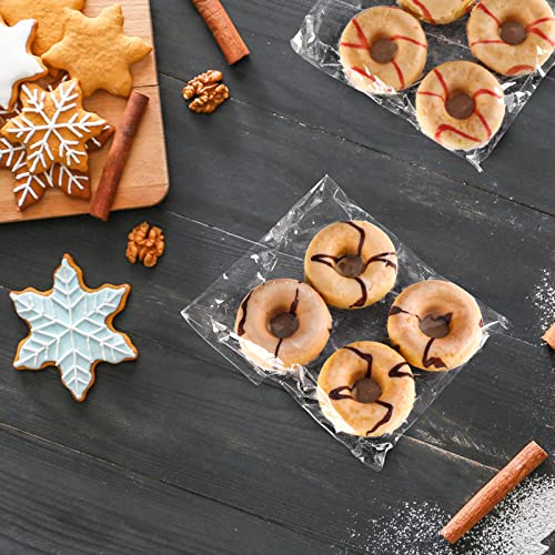 MoloTAR || 200 Pcs 5''x 7'' Clear Resealable Cello/Cellophane Good for Bakery,Adhesive Treat, Candle, Soap, Cookie Poly Bags - size: 5''X 7''