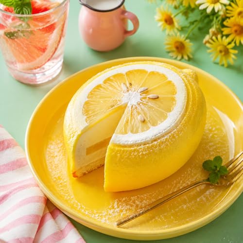 2Pack Lemon Silicone Mold for Mousse Cake, Fruit Lemon Molds - color: 30-Cavity Lemon