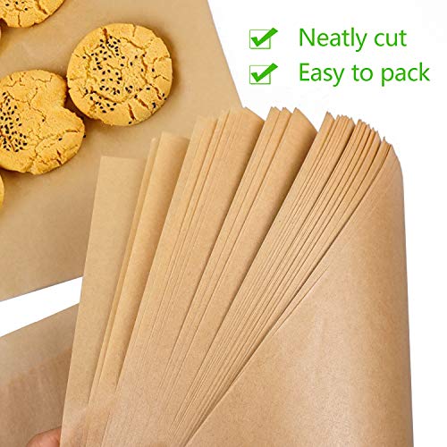 QYH 100 Pcs Parchment Paper Sheets for Baking, 8x12 Inches - size: 100 Pack-8"x12"