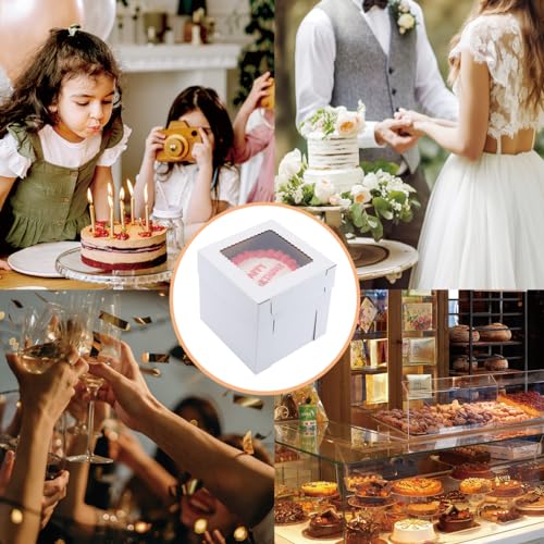 Tall Cake Boxes for Tier Cakes,3 Sizes 6 Pack