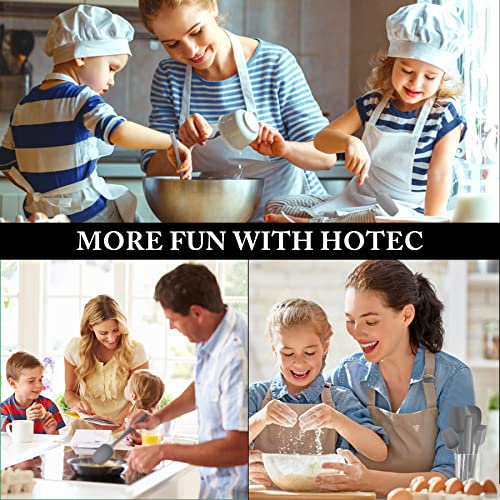 HOTEC BPA-Free Silicone Rubber Spatula Set, Grey, Set of 5 - color: Gray