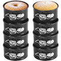 Sunnyray 8 Pcs 4 Inch Springform Pans Mini Cheesecake, Black - color: Black